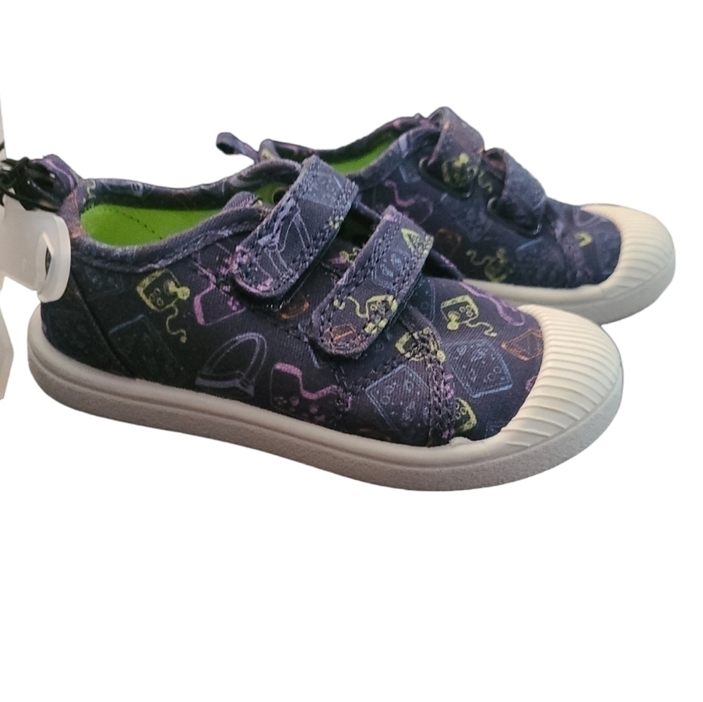 TODDLER Canvas Sneakers Parker Apparel Purple Navy Gaming Print